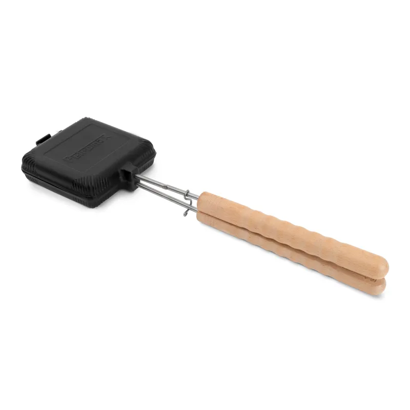 Petromax Campfire/Barbecue Cast Iron Toasted Sandwich Iron - Short Handle - Single